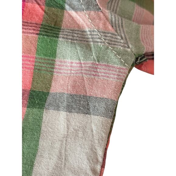 Coogi Toddler 2T Plaid Shirt Pink Green Studded Y2K  Patch Grunge Western Punk - Picture 8 of 9